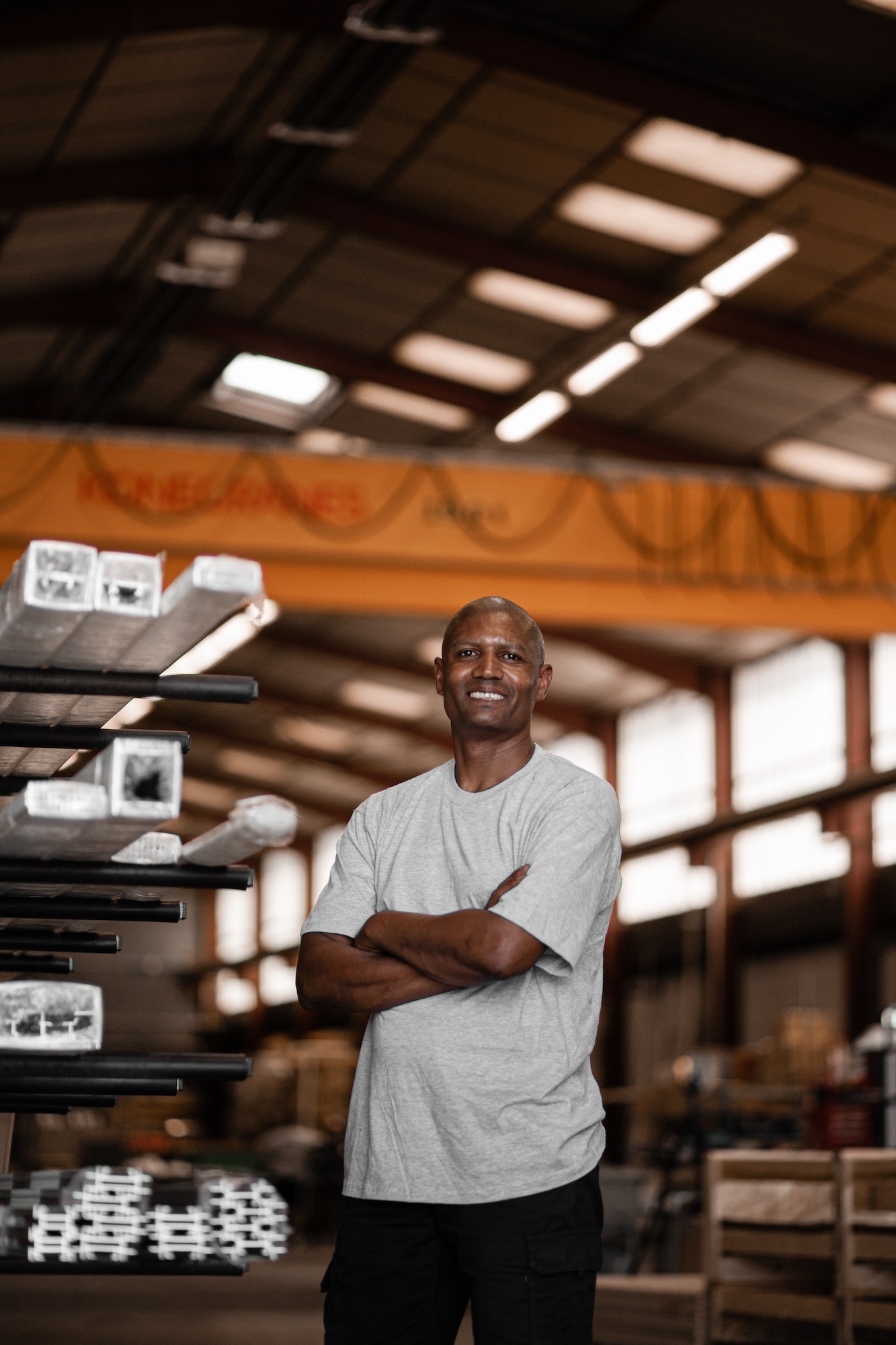 Man working in a warehouse