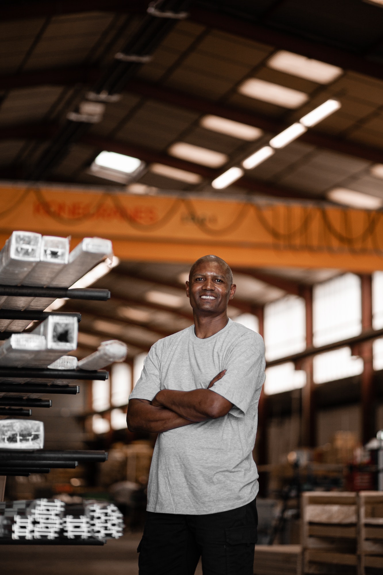 Man working in a warehouse