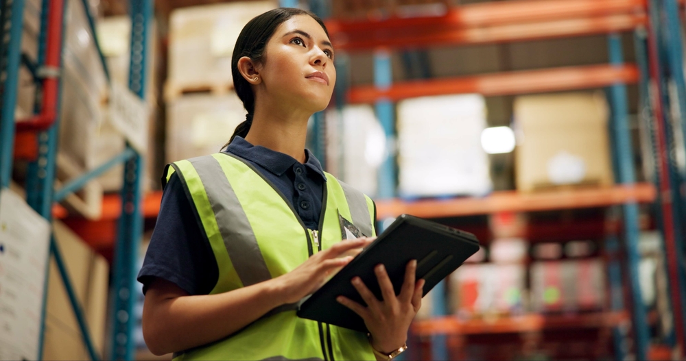 warehouse worker thinking